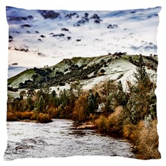 River Hills Evening California Large Cushion Case (two Sides) by Simbadda