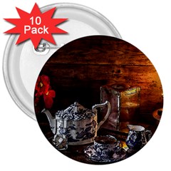 Sweets Tea Snacks Lamp Tea Snack 3  Buttons (10 Pack)  by Simbadda