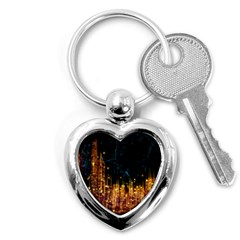 Architecture Buildings City Key Chain (heart) by Simbadda