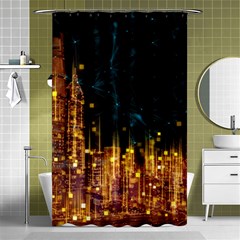 Architecture Buildings City Shower Curtain 48  X 72  (small)  by Simbadda