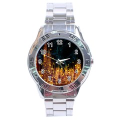 Architecture Buildings City Stainless Steel Analogue Watch by Simbadda