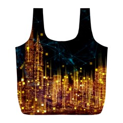 Architecture Buildings City Full Print Recycle Bag (l) by Simbadda