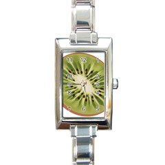 Kiwi Fruit Fresh Green Tasty Food Rectangle Italian Charm Watch by Simbadda