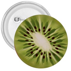 Kiwi Fruit Fresh Green Tasty Food 3  Buttons by Simbadda