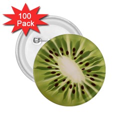 Kiwi Fruit Fresh Green Tasty Food 2 25  Buttons (100 Pack)  by Simbadda