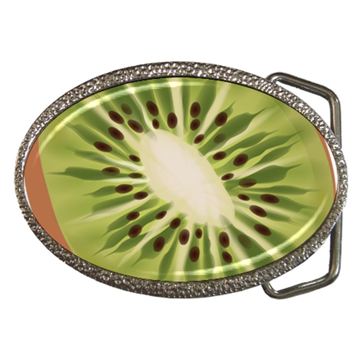 Kiwi Fruit Fresh Green Tasty Food Belt Buckles