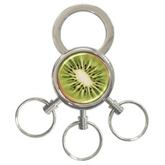 Kiwi Fruit Fresh Green Tasty Food 3-ring Key Chain by Simbadda