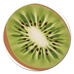 Kiwi Fruit Fresh Green Tasty Food Magnet 5  (round) by Simbadda