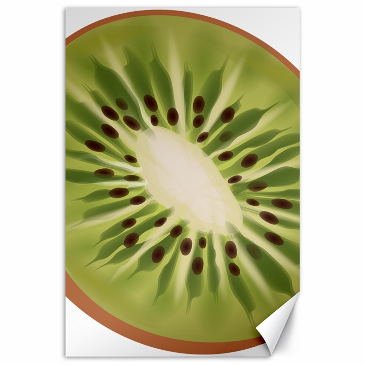 Kiwi Fruit Fresh Green Tasty Food Canvas 24  x 36 