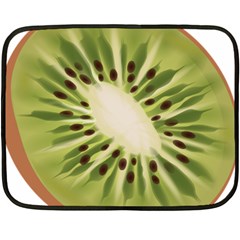 Kiwi Fruit Fresh Green Tasty Food Fleece Blanket (mini) by Simbadda