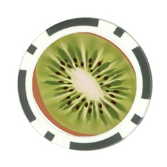 Kiwi Fruit Fresh Green Tasty Food Poker Chip Card Guard (10 Pack) by Simbadda