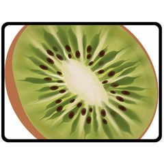 Kiwi Fruit Fresh Green Tasty Food Fleece Blanket (large)  by Simbadda