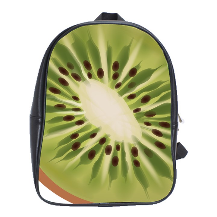 Kiwi Fruit Fresh Green Tasty Food School Bag (XL)