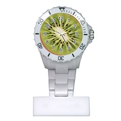 Kiwi Fruit Fresh Green Tasty Food Plastic Nurses Watch by Simbadda