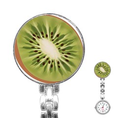 Kiwi Fruit Fresh Green Tasty Food Stainless Steel Nurses Watch by Simbadda