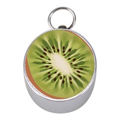 Kiwi Fruit Fresh Green Tasty Food Mini Silver Compasses by Simbadda