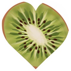 Kiwi Fruit Fresh Green Tasty Food Wooden Puzzle Heart by Simbadda