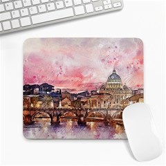 City Buildings Bridge Water River Large Mousepads by Simbadda