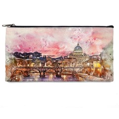 City Buildings Bridge Water River Pencil Cases by Simbadda