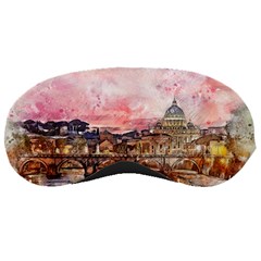 City Buildings Bridge Water River Sleeping Mask by Simbadda