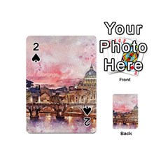 City Buildings Bridge Water River Playing Cards 54 Designs (mini) by Simbadda