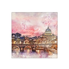 City Buildings Bridge Water River Satin Bandana Scarf by Simbadda