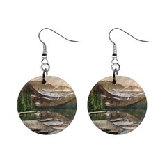 Glacier National Park Scenic View Mini Button Earrings by Simbadda