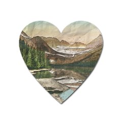 Glacier National Park Scenic View Heart Magnet by Simbadda