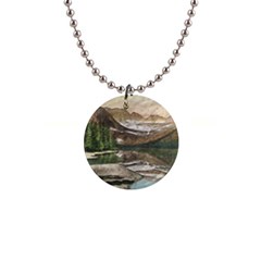 Glacier National Park Scenic View 1  Button Necklace by Simbadda