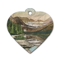 Glacier National Park Scenic View Dog Tag Heart (one Side) by Simbadda