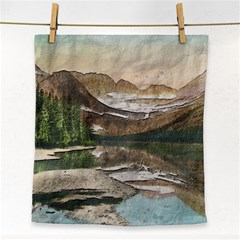 Glacier National Park Scenic View Face Towel by Simbadda