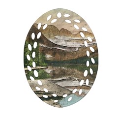 Glacier National Park Scenic View Ornament (oval Filigree) by Simbadda