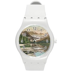 Glacier National Park Scenic View Round Plastic Sport Watch (m) by Simbadda