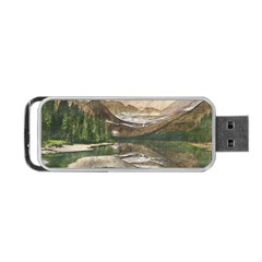 Glacier National Park Scenic View Portable Usb Flash (one Side) by Simbadda