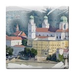 Architecture Old Sky Travel Tile Coaster Front