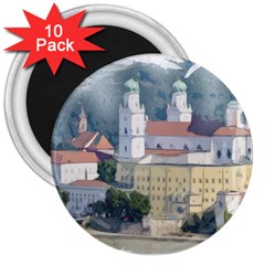 Architecture Old Sky Travel 3  Magnets (10 Pack)  by Simbadda