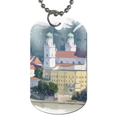 Architecture Old Sky Travel Dog Tag (one Side) by Simbadda