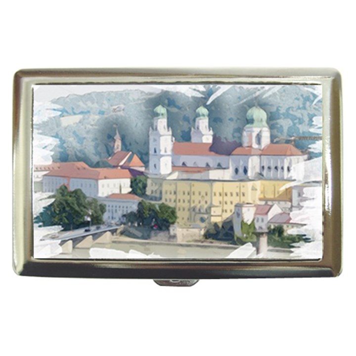 Architecture Old Sky Travel Cigarette Money Case