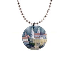 Architecture Old Sky Travel 1  Button Necklace by Simbadda