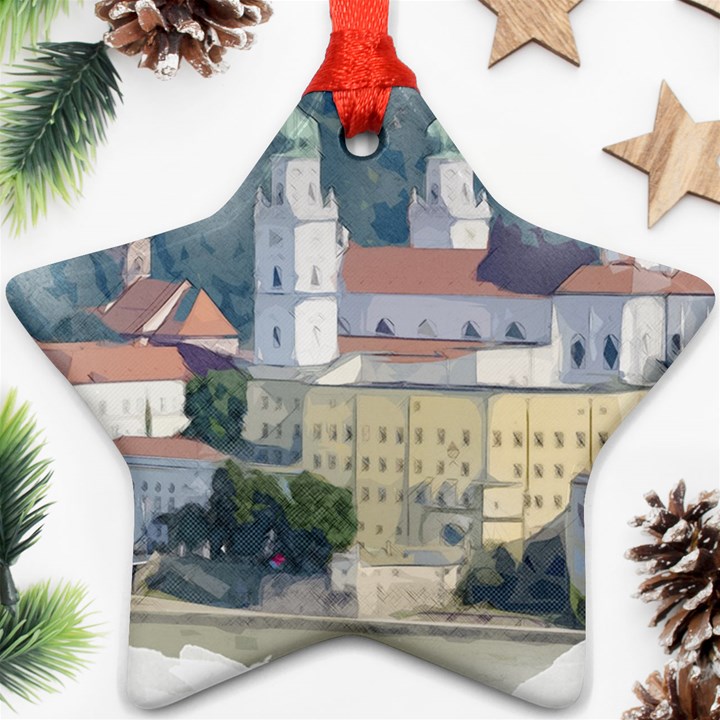 Architecture Old Sky Travel Star Ornament (Two Sides)