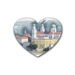 Architecture Old Sky Travel Heart Coaster (4 pack)  Front