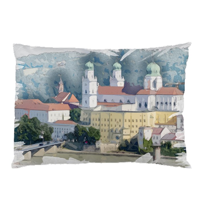 Architecture Old Sky Travel Pillow Case (Two Sides)