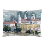 Architecture Old Sky Travel Pillow Case (Two Sides) Back