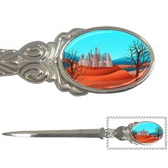 Castle Landscape Mountains Hills Letter Opener by Simbadda