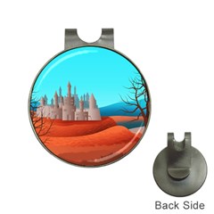 Castle Landscape Mountains Hills Hat Clips With Golf Markers by Simbadda