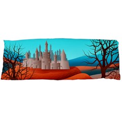 Castle Landscape Mountains Hills Body Pillow Case (dakimakura) by Simbadda