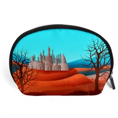 Castle Landscape Mountains Hills Accessory Pouch (large) by Simbadda