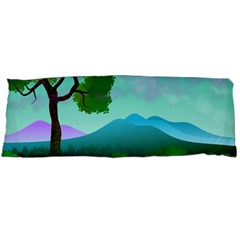 Landscape Illustration Nature Tree Body Pillow Case (dakimakura) by Simbadda