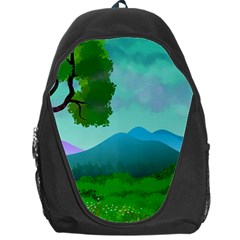 Landscape Illustration Nature Tree Backpack Bag by Simbadda