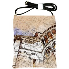 Building Architecture Columns Shoulder Sling Bag by Simbadda